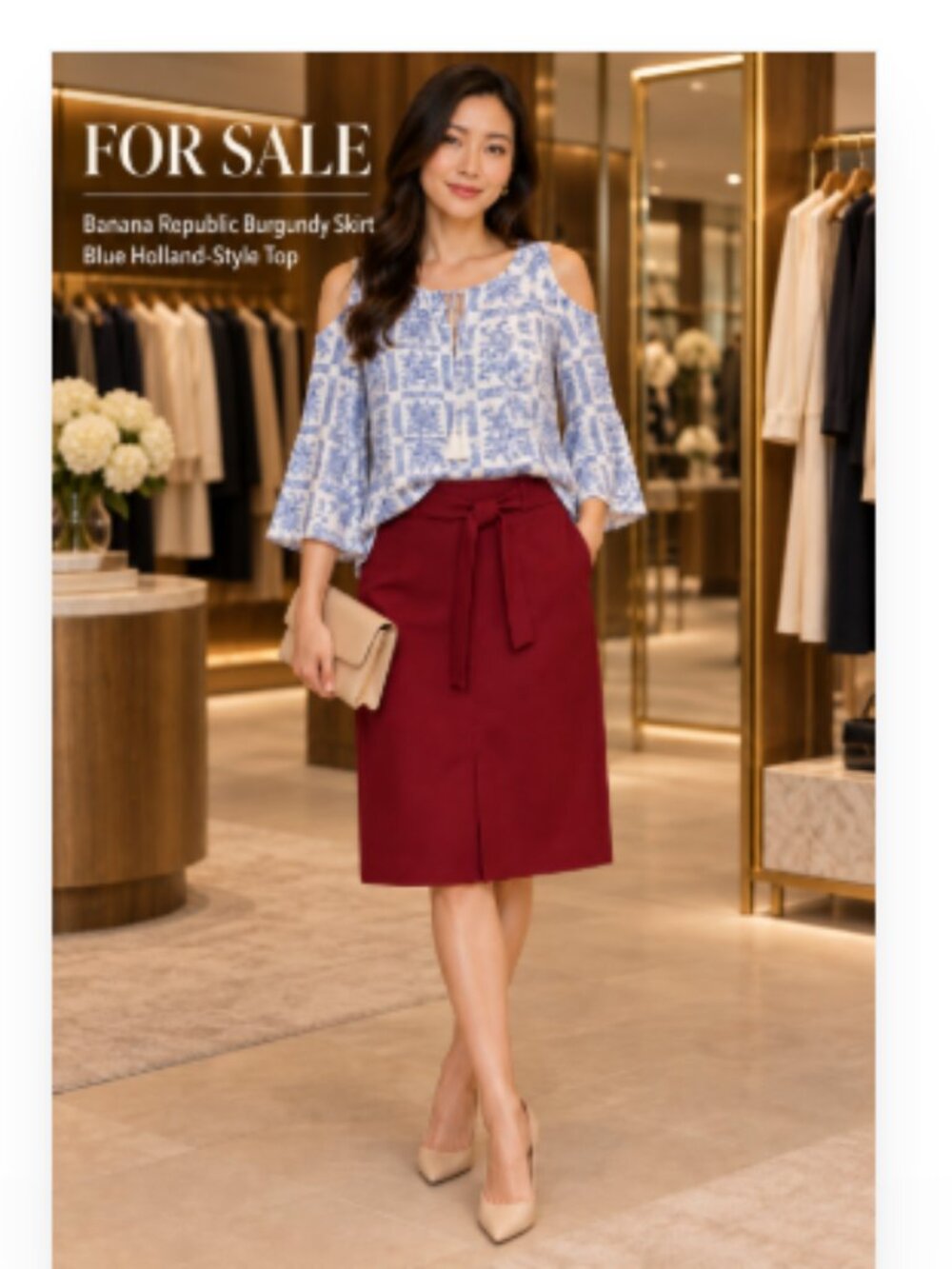 Elegant two-piece outfit for sale. Bundle Office set.